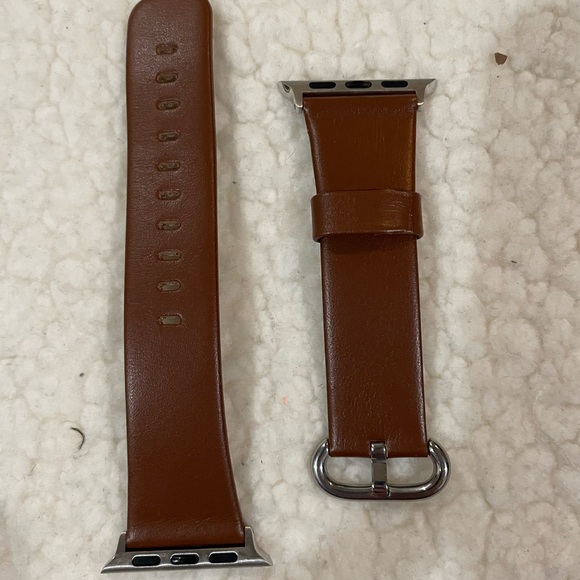 🆕 Firs Apple Watch “Waloo” Brown Leather Grain Band, 38/40mm Fits Apple Watch - Picture 4 of 4